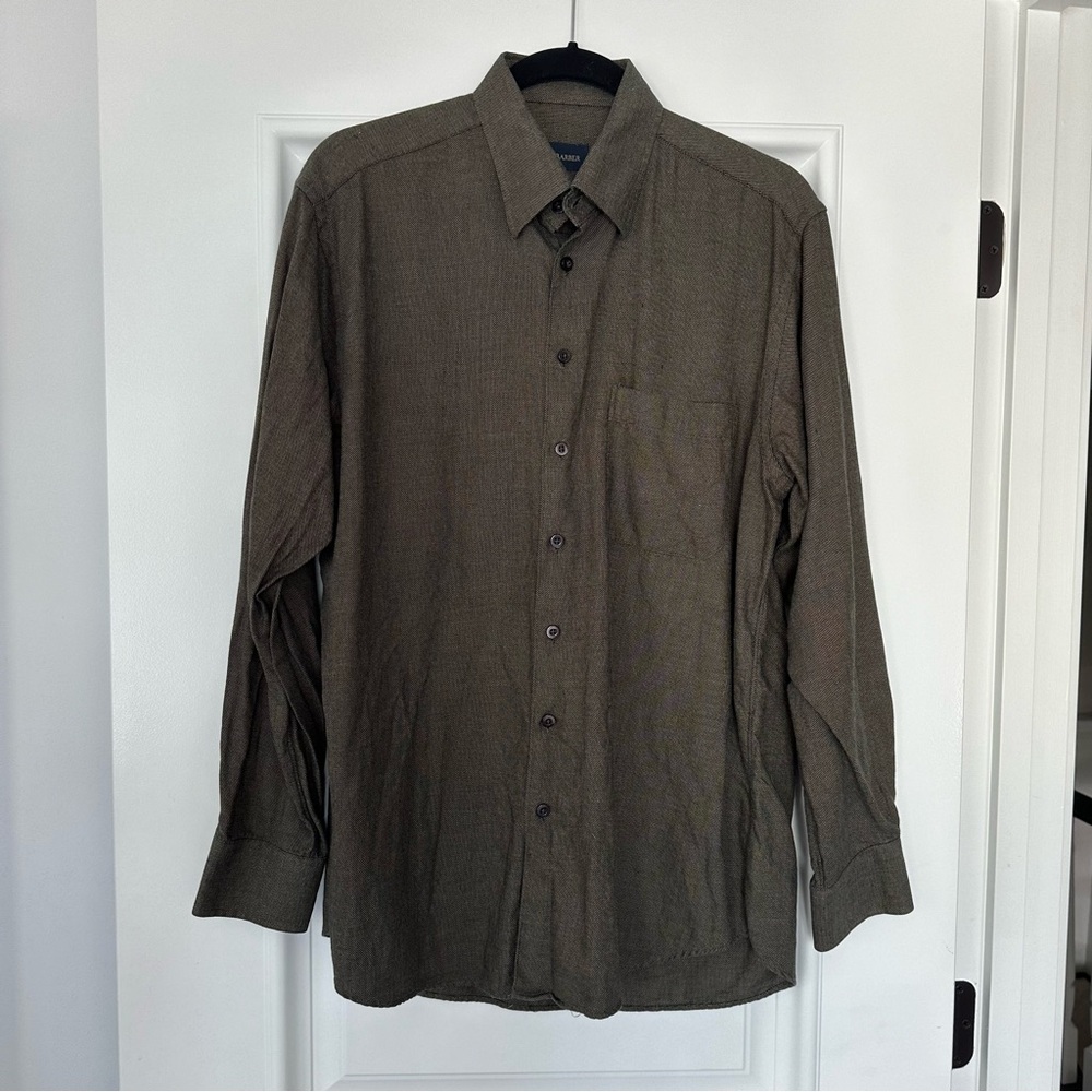Scott Barber Men’s Button Down Dress Shirt, Size Medium
